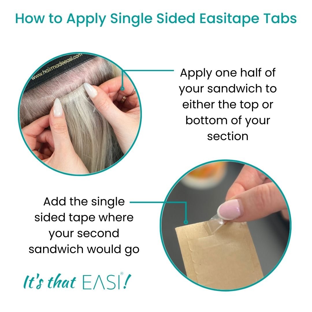 Single Sided Easitape Hair Extension Tape Tabs 60 per pack